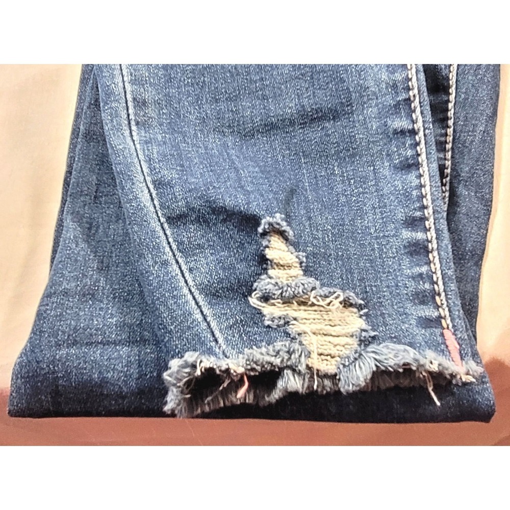 True Religion Women's Jennie Curvy Mid Rise Super Skinny Distressed Jeans - 26 - Picture 2 of 10